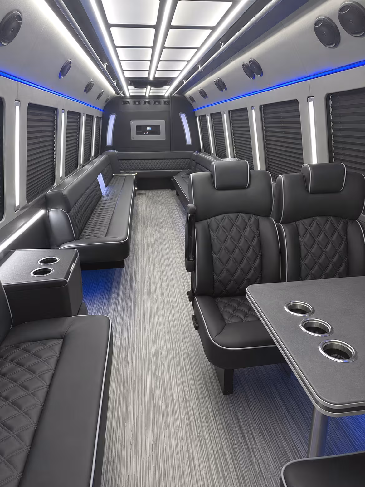 mableton 25 passenger party bus inside