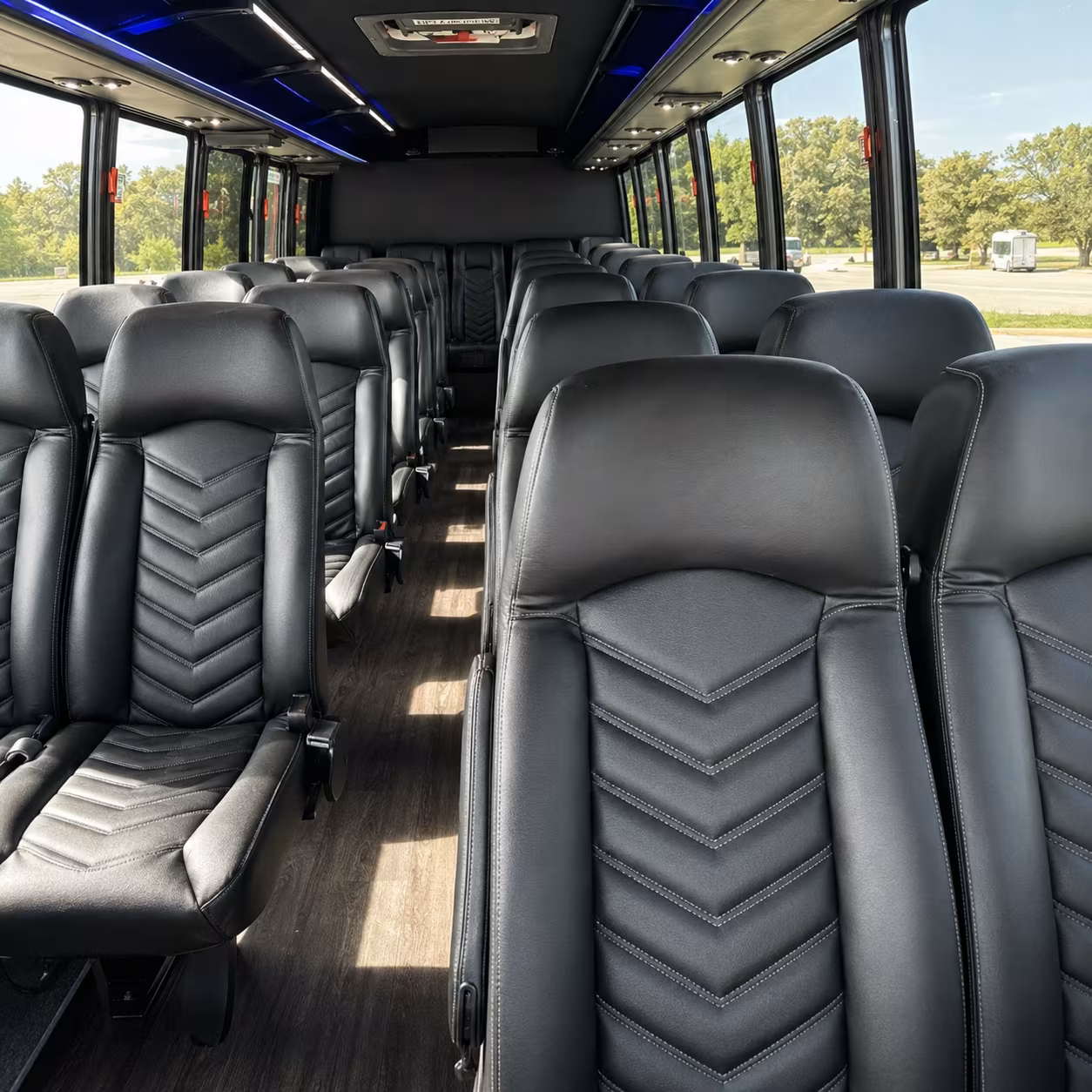 mableton 30 passenger minibus inside