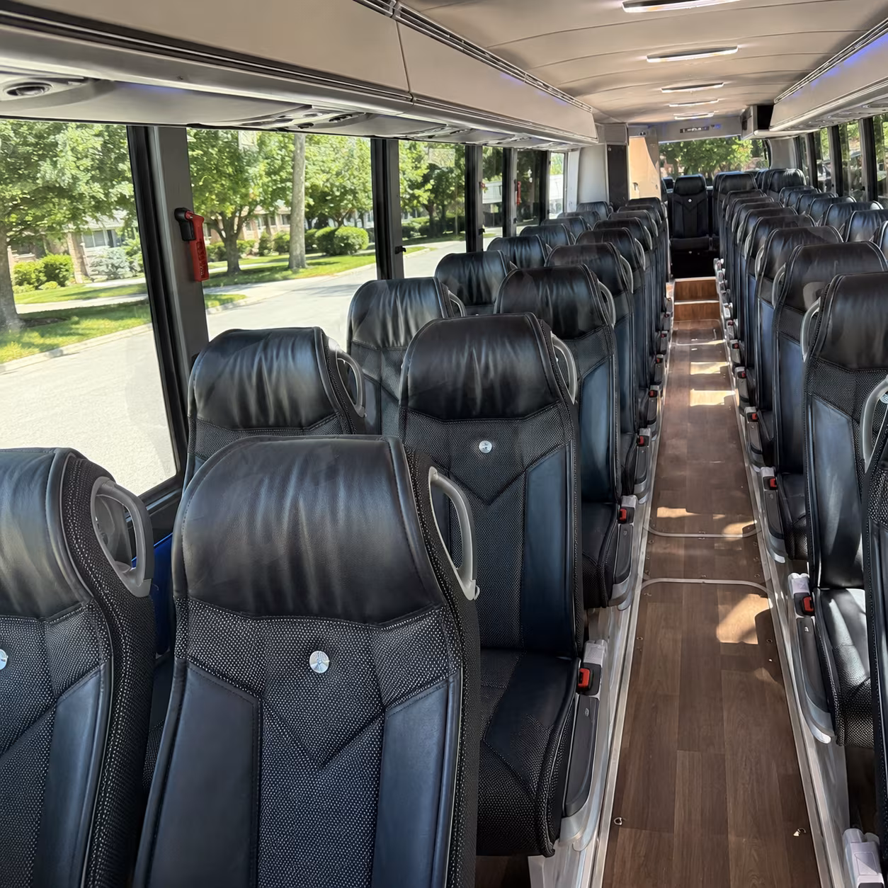 mableton 40 passenger charter bus inside