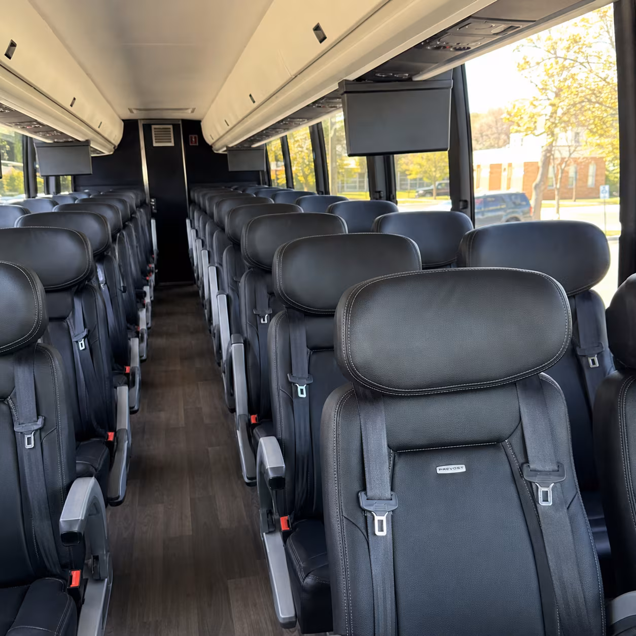 mableton 45 passenger charter bus inside