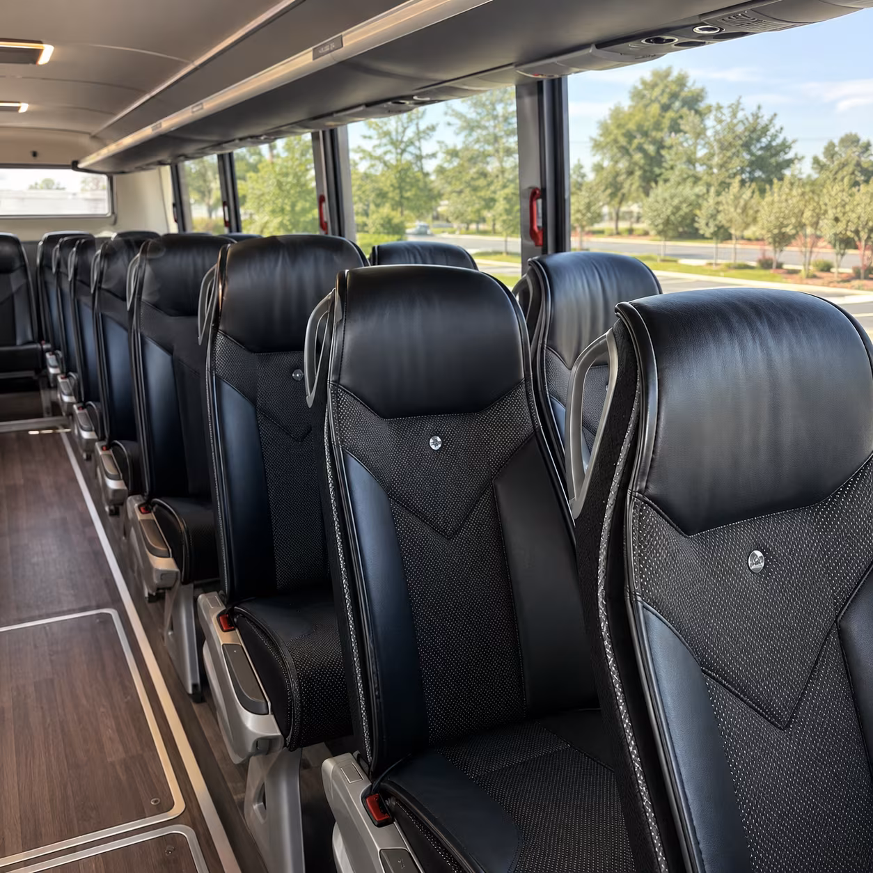 mableton 45 passenger charter bus interior