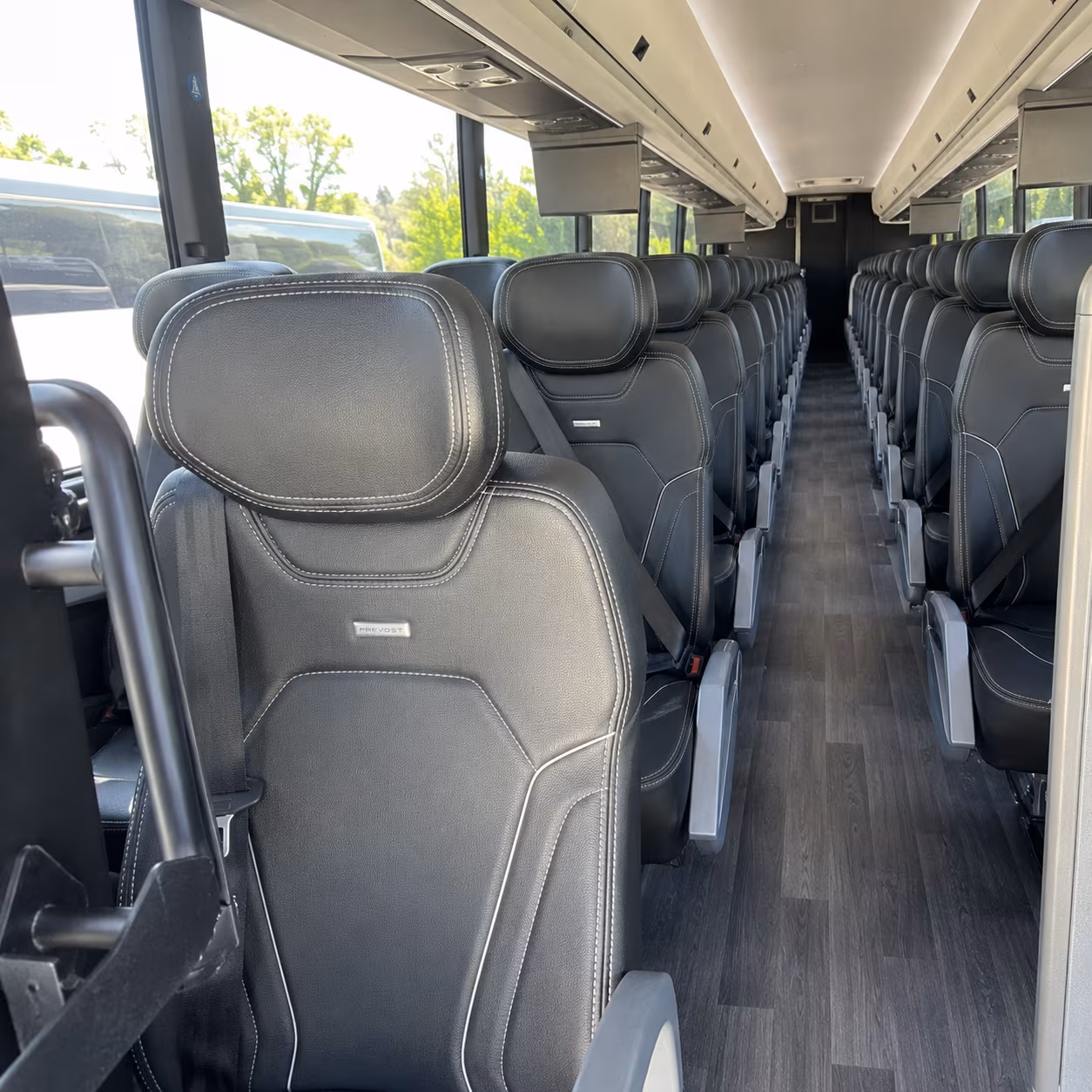 mableton 47 passenger charter bus interior