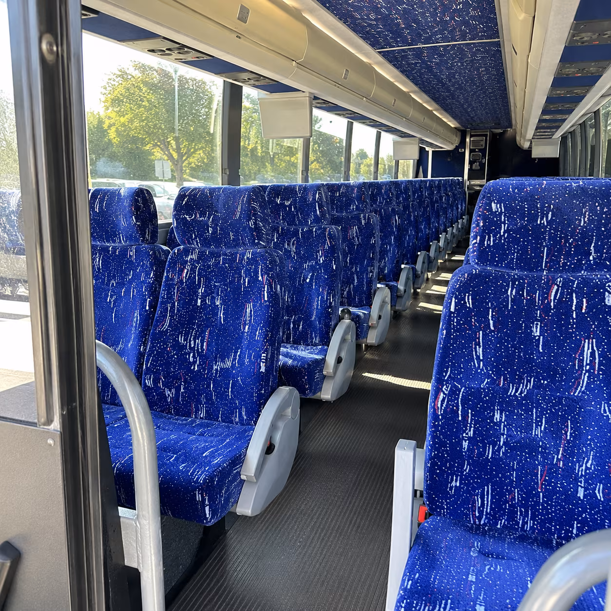 mableton 50 passenger charter bus inside