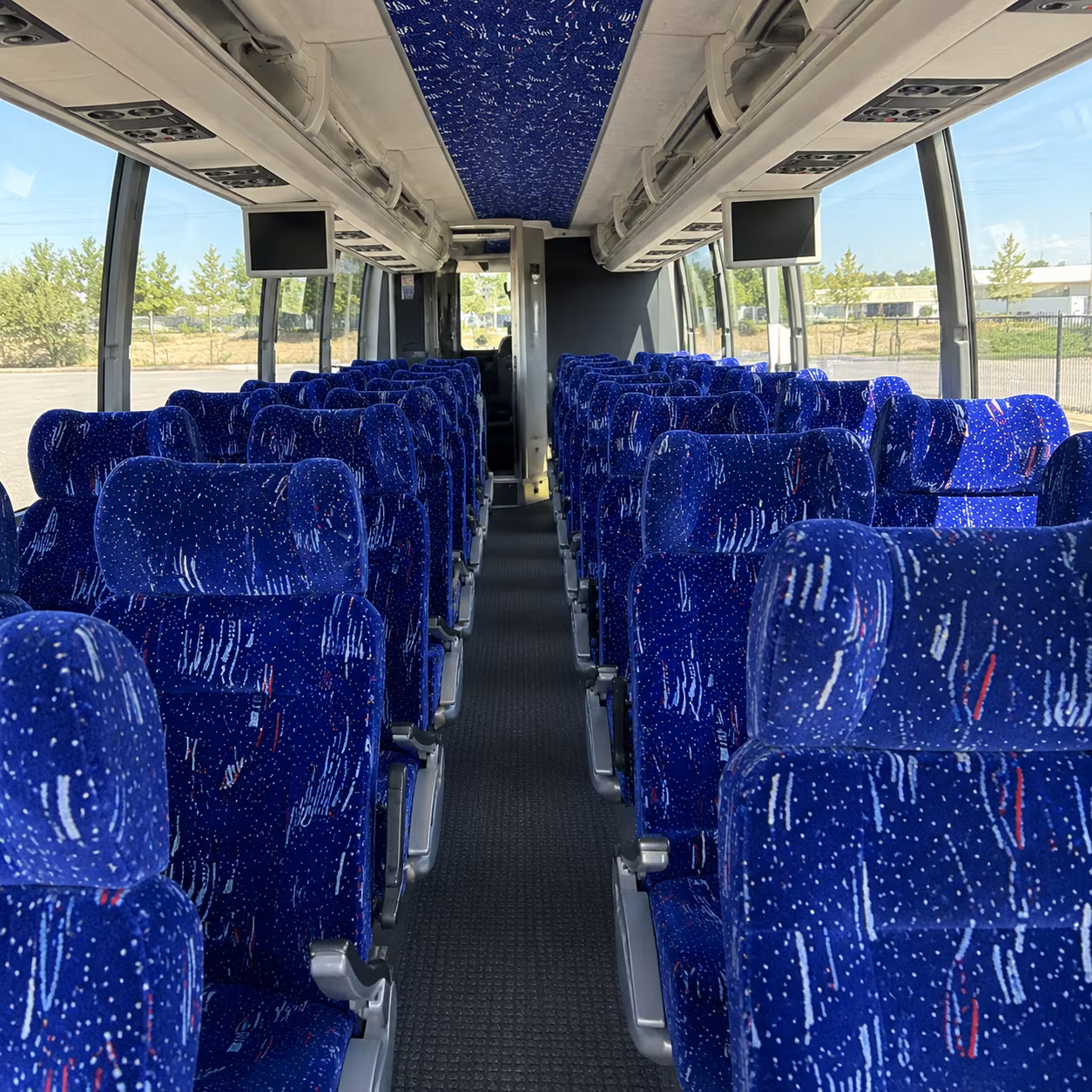 mableton 54 passenger charter bus interior
