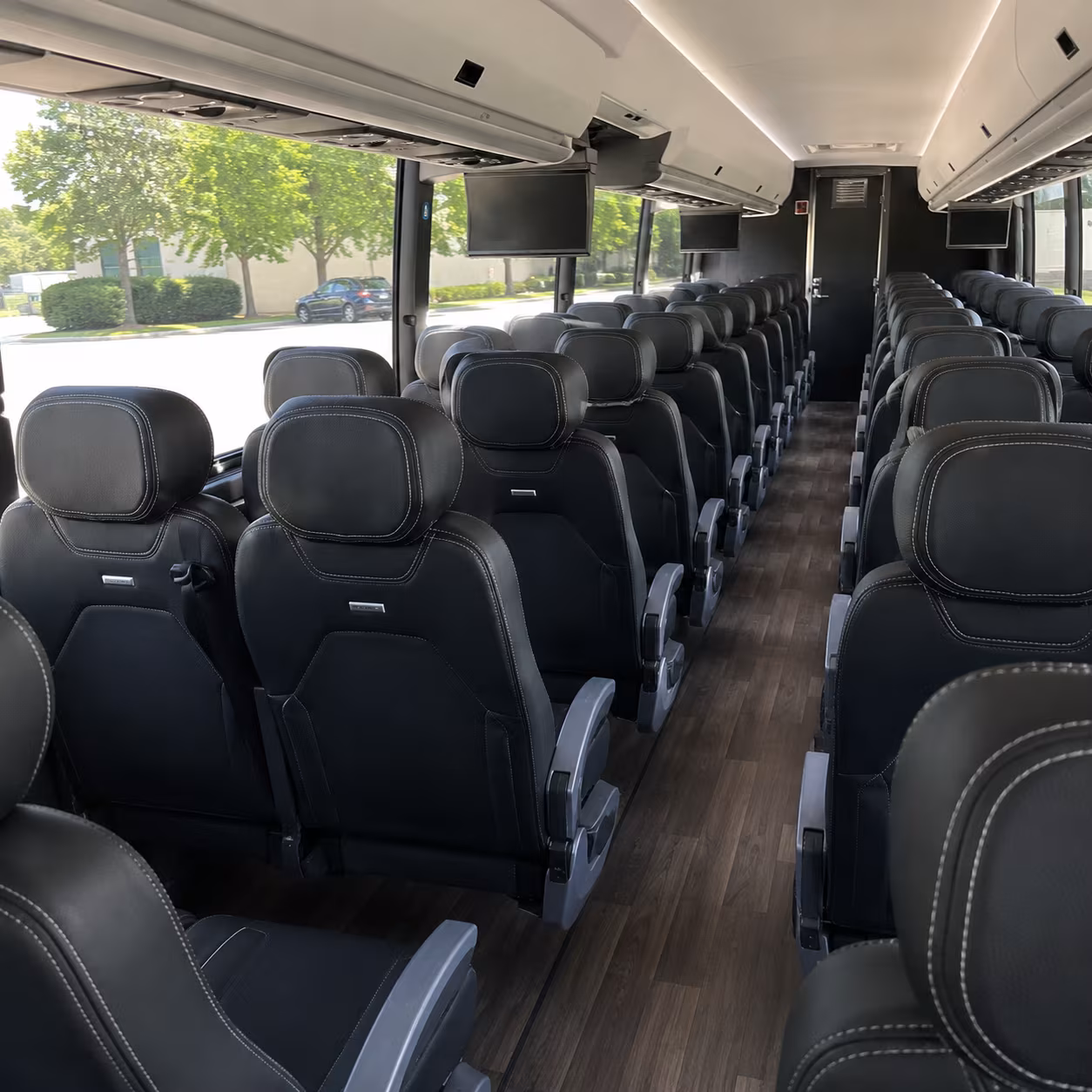 mableton 56 passenger charter bus interior
